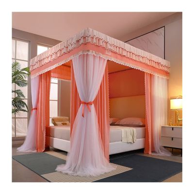 CENAP Bed Canopy Mosquito Net for 1.8 m Wide Beds, Blackout and Dustproof, Floor-to-Ceiling Year-Round Bed Curtain (Color: Style 10, Size: 180 x 200 x 200 cm)
