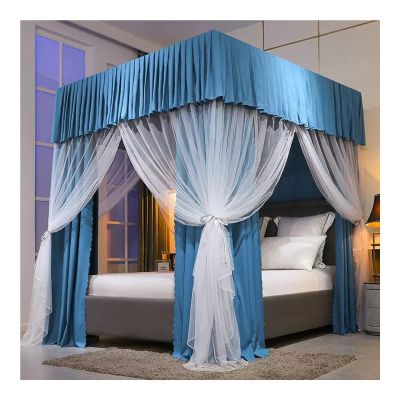 CENAP Four Seasons Luxury Bed Canopy, Double-Layer Bed Curtain for Double Beds