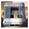 CENAP Bed Curtains, U-Shaped Double-Track Canopy, Reinforced Princess Canopy for Girls, Lace Decor, 3 Openings, Mosquito Net, 180 x 220 x 205 cm view 1