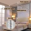 CENAP Bed Canopy Mosquito Net for 1.8 m-Wide Beds, Blackout and Dust-Resistant, Floor-to-Ceiling Year-Round Curtain (Style 1, 180 x 200 x 200 cm) view 4