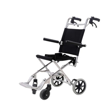 CEEBUS Ultralight Folding Aluminum Transport Wheelchair for Seniors and Children, 6 kg (Color: B)