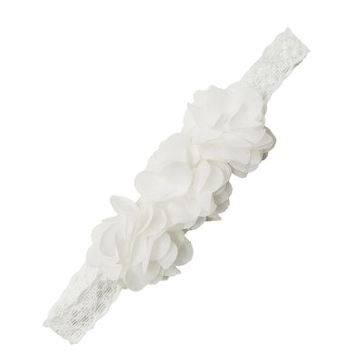 1 Pc Baby Floral Elastic Headband with Pearl and Rhinestones