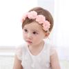 1 Pc Baby Floral Elastic Headband with Pearl and Rhinestones view 2