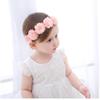 1 Pc Baby Floral Elastic Headband with Pearl and Rhinestones view 3