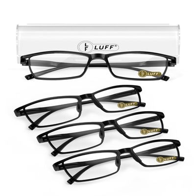 LUFF 4-Pack Blue-Light Reading Glasses, 1.0x