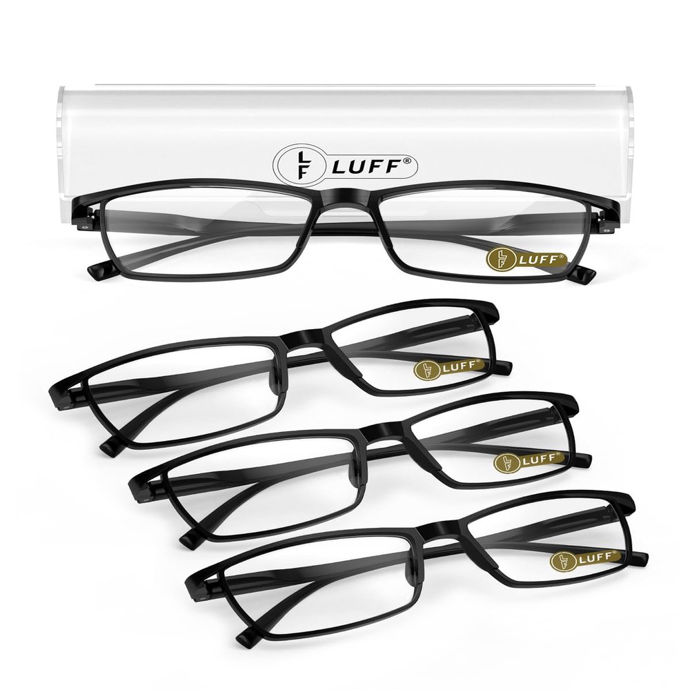 LUFF 4-Pack Blue-Light Reading Glasses, 1.0x