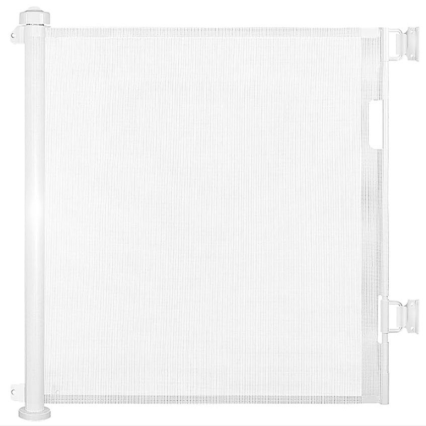BOTIZR Retractable Stair Safety Gate, 86 x 300 cm, Baby and Pet Barrier, White