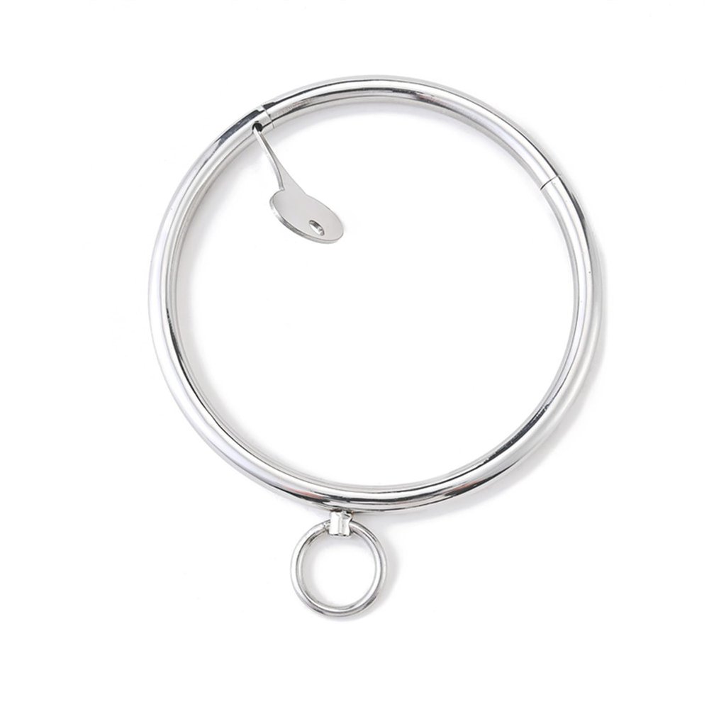 ZTHBYSB Solid Round Stainless Steel Slave Collar with O-Ring, Lockable Torque Collar, 13.7 cm
