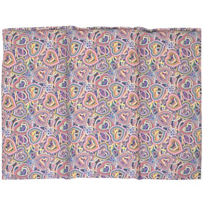 Giraffenland 3-Chamber 40 x 30 cm Currant Seed Pillow, Organic Cotton, Psychedelic Heart