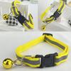 Newtensina Cute Reflective Cat Collar with Bell - Yellow view 2