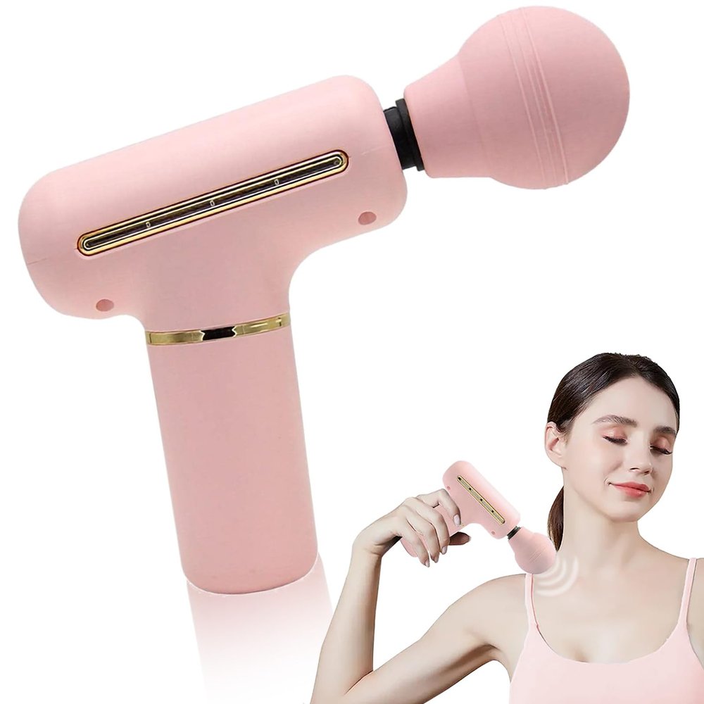 Nizirioo Mini Massage Gun, 4 Speeds, Portable Handheld Deep-Tissue Massager