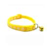 Newtensina Cat Collar with Bell, Paw Print Design, Yellow view 1