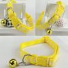 Newtensina Cat Collar with Bell, Paw Print Design, Yellow view 2