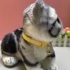Newtensina Cat Collar with Bell, Paw Print Design, Yellow view 3