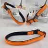 Newtensina Nylon Dog Collar - Soft Reflective for Medium to Large Dogs - Orange - L view 2