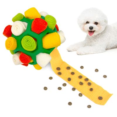 CLABESICS Interactive Snuffle Ball for Small and Medium Dogs, Yellow/Green