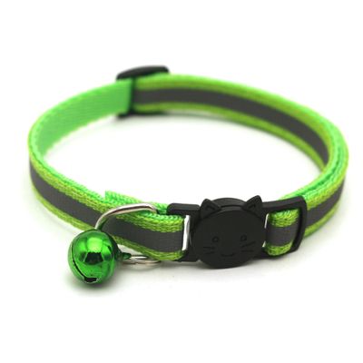 Newtensina Reflective Cat Collar with Bell - Green