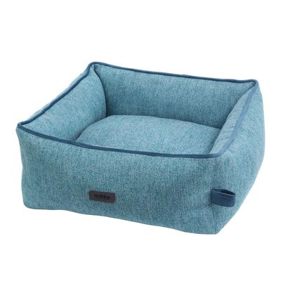 Nobby 61918 LINOU Square Comfort Bed, Blue, L x W x H: 75 x 60 x 23 cm