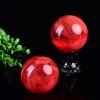 DECORN Red Clear Fused Quartz Crystal Ball | Red Obsidian Ball | Natural Red Crystal Ruby Ball for Meditation, Healing, Feng Shui, 3 in (8 cm) view 2