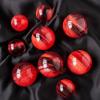 DECORN Red Clear Fused Quartz Crystal Ball | Red Obsidian Ball | Natural Red Crystal Ruby Ball for Meditation, Healing, Feng Shui, 3 in (8 cm) view 4