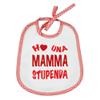 Bib with Funny Sayings, 20 x 24 cm, with Ties, Beautiful Red Mother view 1