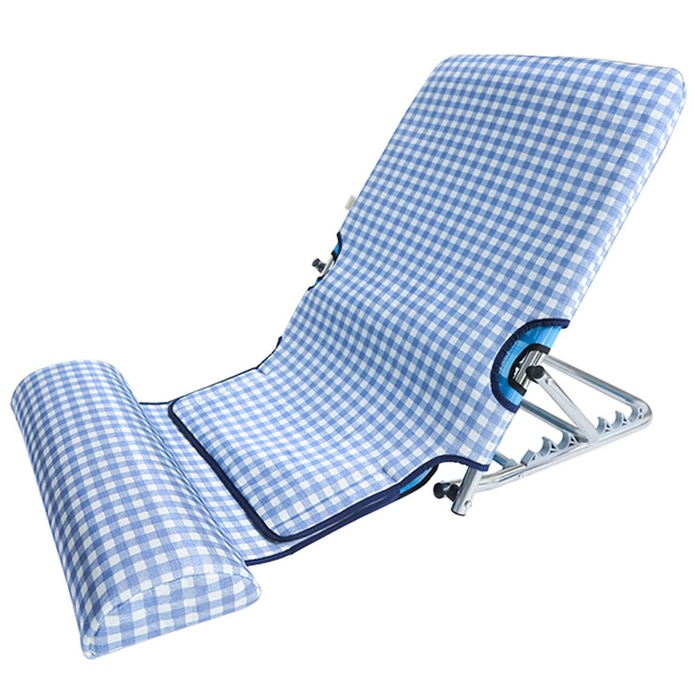 Bed Backrest Support Floor Chair, Adjustable Sit-Up Reading Seat, 6-Degree Sit-Up Stand, Comfortable Chair, Bed Wedge Cushion, Gaming Chair for Older Adults with Disabilities (Stainless Steel Frame)