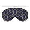 Sleep Mask, Blue, Black and Gold Linear Grid, Adjustable Strap view 2