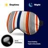 Orange and Blue Striped Sleep Mask with 3D Contouring view 4