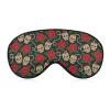 Sleep Eye Mask with Rose and Sugar Skull Design view 1