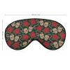 Sleep Eye Mask with Rose and Sugar Skull Design view 2