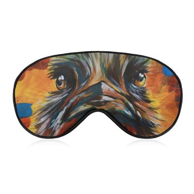 Funny Ostrich Head Sleep Mask, Colorful Animal Eye Cover