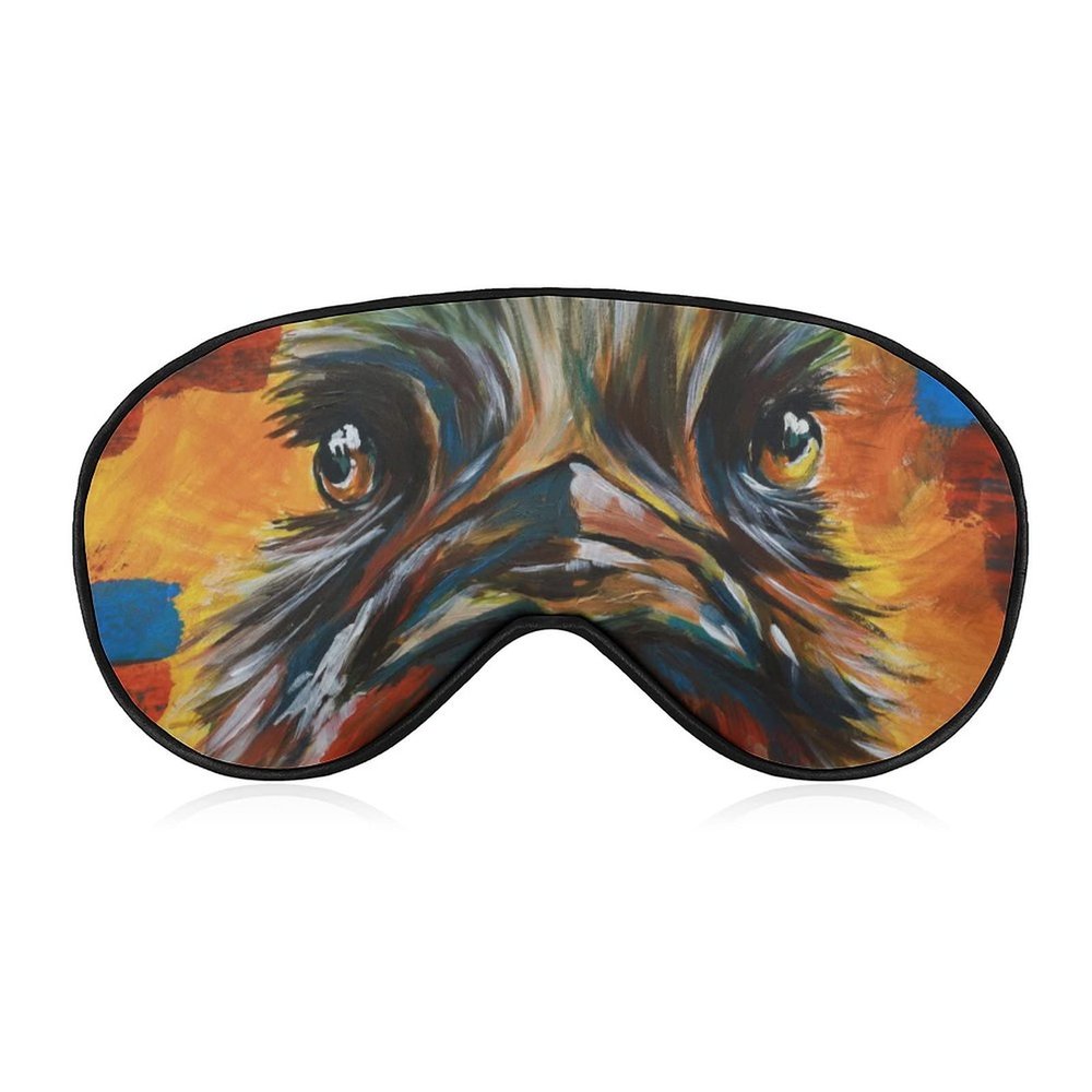 Funny Ostrich Head Sleep Mask, Colorful Animal Eye Cover