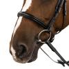 BRIDLERY Superior Bridle, Silver Hardware, Standard Design, Black, Thoroughbred Size view 3