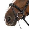 BRIDLERY Superior Bridle, Silver Hardware, Standard Design, Black, Thoroughbred Size view 4