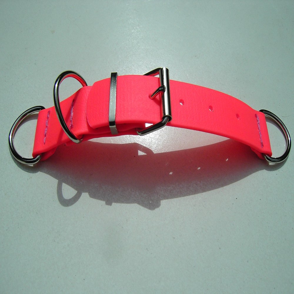 MJH BioThane Adjustable Collar 25mm Wide Pink