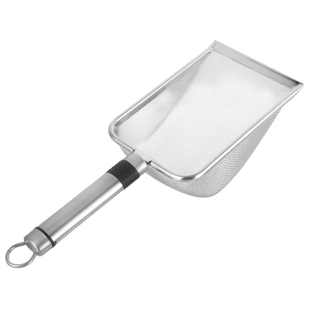 Mipcase Stainless Steel Reptile Litter Scoop, Fine-Mesh Scoop for Terrarium Cleaning with Ergonomic Handle for Turtles, Lizards, Hamsters and More