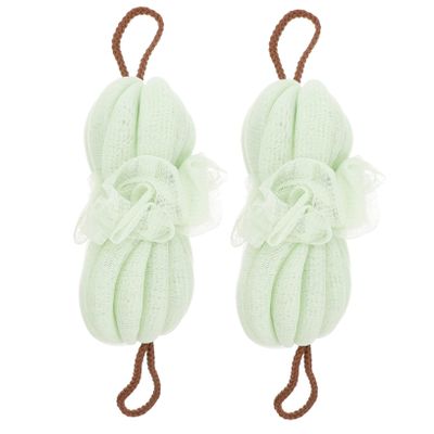 SOESFOUFU 2-Piece Long Bath Pouf Set, Practical Body Scrubbers for Thorough Cleaning