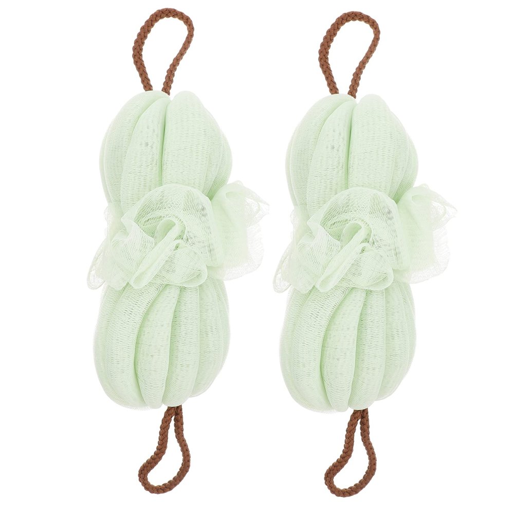 SOESFOUFU 2-Piece Long Bath Pouf Set, Practical Body Scrubbers for Thorough Cleaning