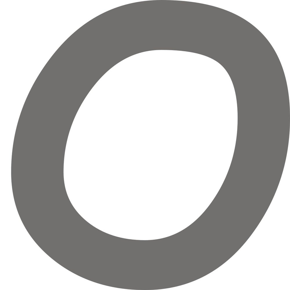 Kleckerliese 16 cm Single-Letter Alphabet Sticker, Dark Gray