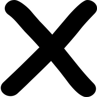 Kleckerliese 18 cm Letter Sticker X, Matte Black