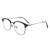 LTSRLL Stylish Half-Rim Metal Blue-Light-Blocking Reading Glasses, Black-Gray, +1.50 view 1