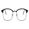 LTSRLL Stylish Half-Rim Metal Blue-Light-Blocking Reading Glasses, Black-Gray, +1.50 view 2