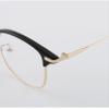 LTSRLL Stylish Half-Rim Metal Blue-Light-Blocking Reading Glasses, Black-Gray, +1.50 view 4