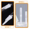 6-Piece Airless Pump Bottles, 5 ml, 10 ml, 15 ml, White Plastic view 3