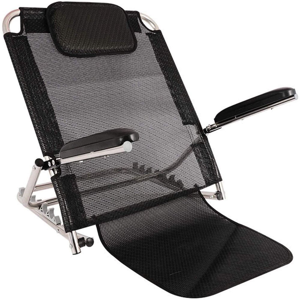 TEmkIn Foldable Bed Backrest with Armrests, Adjustable 6-Position Lumbar Support