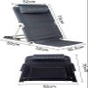 Adjustable Bed Backrest, Sit-Up Backrest, Folding Chair, Pillow, Breathable Backrest for Outdoor Trips, Dorms, and Home, Sands view 2