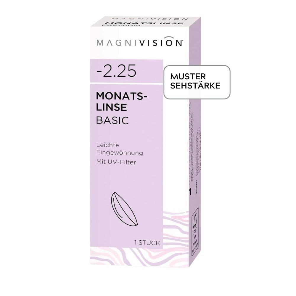 MAGNIVISION Basic Monthly Contact Lens, -3.75 Diopters, 1 ct, BC 8.6, DIA 14.2