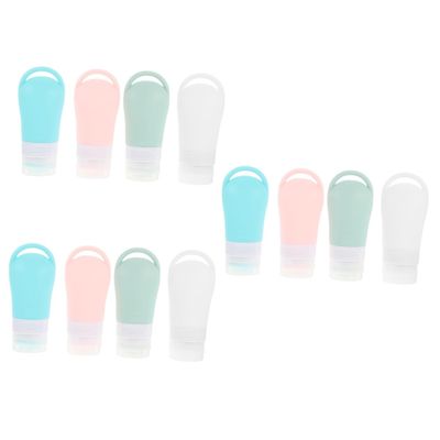 FOMIYES 12-Piece Hanging Silicone Travel Bottles