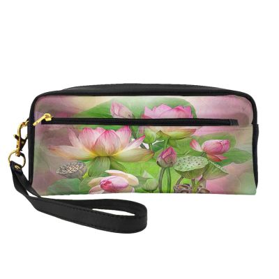 Small PU Leather Cosmetic Bag with British Flag, Zippered Travel Makeup Bag for Women