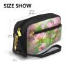 Small PU Leather Cosmetic Bag with British Flag, Zippered Travel Makeup Bag for Women view 3